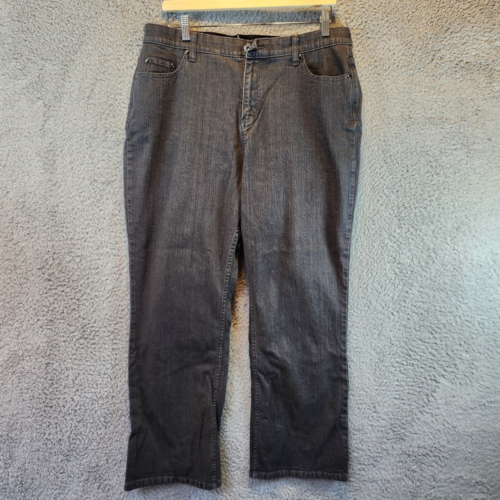 D & Co Jeans Womens 18WP (Fits 33x28) Stretch High-Rise Straight Leg Zip Fly